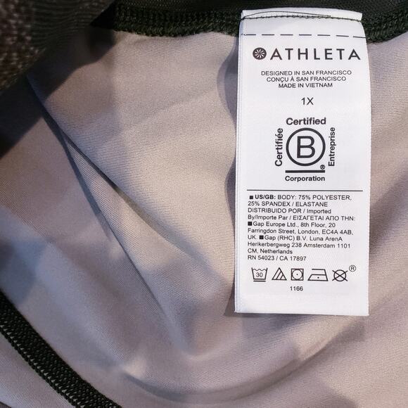 NWT ATHLETA Salutation Jacket Blue Green Camo Print Women's Size 1X - Picture 6 of 11